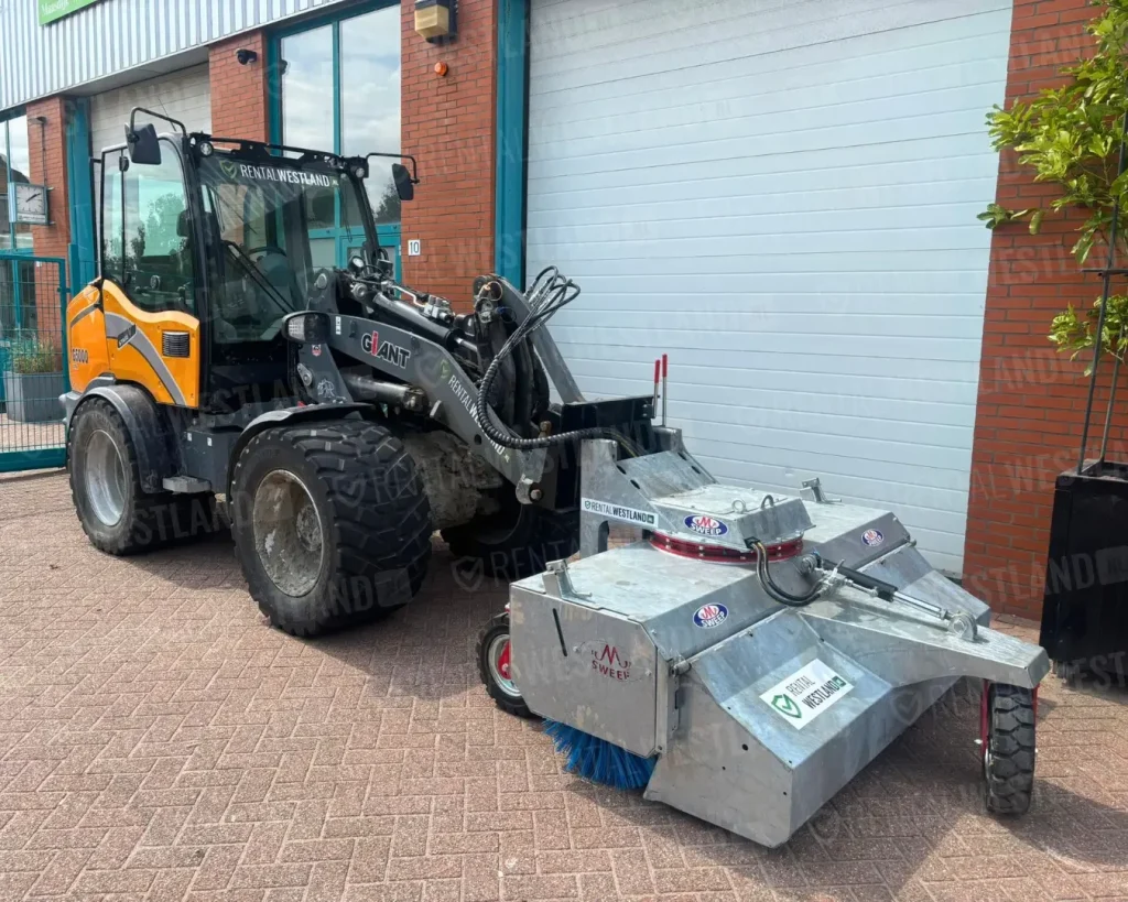 Hydraulische shovel veegmachine